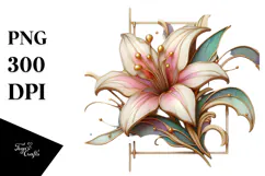 Pastel Wooden Lily, Transparent PNG Product Image 1