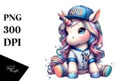 Baby Unicorn in New York Club PNG Product Image 3