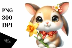 Bunny Flower, Clipart |T-shirt, Mug PNG Product Image 8