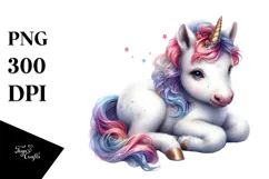 Cute Baby Unicorn PNG Product Image 1