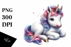 Cute Baby Unicorn PNG Product Image 3