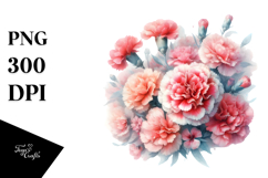 Vibrant Carnation | Sublimation | Clipart Product Image 1