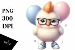 Expressive Chicken with Sneakers, Transparent PNG Product Image 3