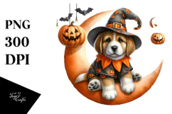 Puppy in Halloween Costume, PNG Product Image 1