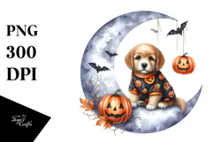 Puppy in Halloween Costume PNG Product Image 1