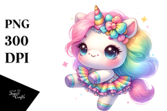 Colorful Unicorn in Hambo Dancer's Attire PNG Product Image 1