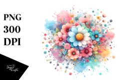Cute Flower Painting PNG Product Image 1