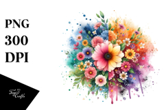 Colorful Skull Painting PNG Product Image 1
