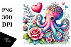 Adorned Octopus Heart PNG Product Image 1