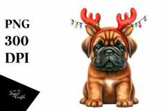a Cute Watercolor Bullmastiff PNG Product Image 1