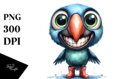 Expressive Parrot with Goofy Smile | Standing Up Product Image 1
