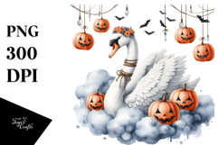 Swan on Cloud Halloween PNG Product Image 1