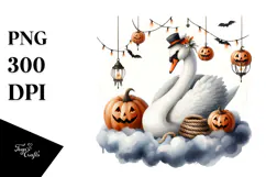 Swan with Jacko Landerns Watercolor PNG Product Image 1