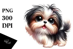Cute Shih Tzu Cartoon, PNG Product Image 1