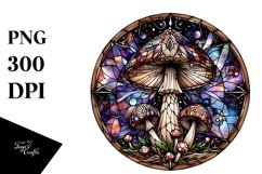 Wooden Small Stained Mystical Celestial Mushroom Watercolor Product Image 3
