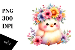 Cute Chicken Pastel Colors Watercolor | Clipart Product Image 1