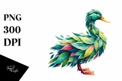 Vibrant Watercolor Duck PNG Product Image 3