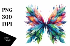 Vibrant Watercolor Butterfly PNG Product Image 3
