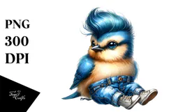 Revolting Baby Bird Sitting, High-Quality PNG Product Image 1