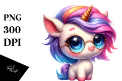 Vibrant Baby Unicorn PNG Product Image 1