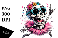 Funny Skeleton in Tutu PNG Product Image 1