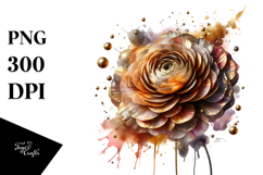 Abstract Artistic Ranunculus | Shiny Material Product Image 1