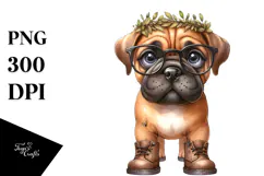 Funny Dog Wearing es | Sublimation | Clipart Product Image 1