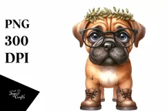 Funny Dog Wearing es | Sublimation | Clipart Product Image 1