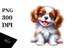Cute Cavalier King Charles Spaniel, High-Res PNG Product Image 1