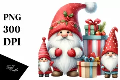 Christmas Gnomes and Presents PNG Product Image 3