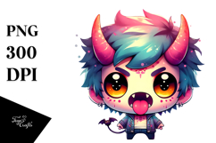 Chibi-Style Little Demon PNG Product Image 1