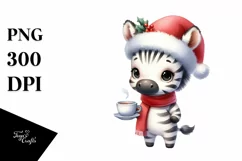 Winter Baby Zebra, High-Res PNG Product Image 1