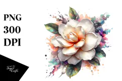 Shiny Gardenia Abstract | Sublimation | Clipart Product Image 1