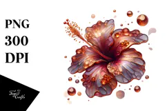 Abstract Glossy Hibiscus PNG Product Image 1
