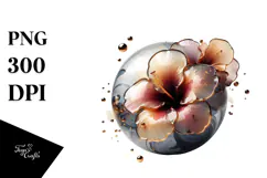 Abstract Glossy Hibiscus PNG Product Image 1