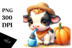 Vibrant Drawing | Cute Baby Cow Product Image 1