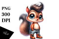 Expressive Baby Squirrel with Big Shoes | Standing Up Product Image 1