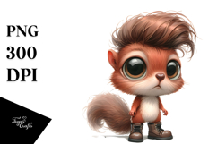 baby squirrel big eyes standing up human like Product Image 1