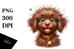 Cute Baby Chesapeake Bay Retriever, Watercolor PNG Product Image 1