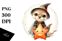 Vintage Baby Otter on Star, Transparent PNG Product Image 1