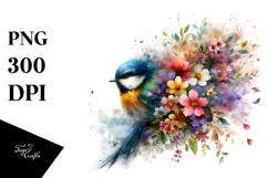 Grunge Bird Painting PNG Product Image 1