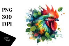Abstract Watercolor Chicken, 20 oz Tumbler Product Image 1