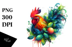 Abstract Watercolor Chicken, 20 oz Tumbler Product Image 1