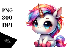 Sitting Unicorn PNG Product Image 1