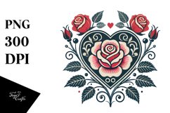 Simple Retro Heart PNG Product Image 1
