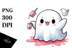 Funny Simple Cute Ghost PNG Product Image 1