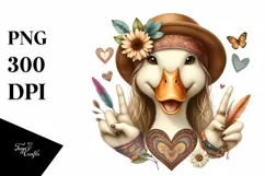 Detailed Duck Portrait Watercolor Clipart Product Image 3