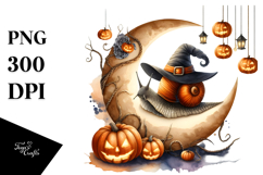 Snail Dressed for Halloween, Festive PNG Product Image 1