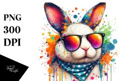Colorful Rabbit | Quirky Style Clipart Product Image 1
