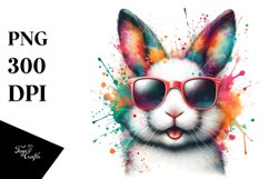 Colorful Rabbit | Quirky Style Clipart Product Image 1